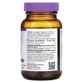 Thực phẩm bổ sung Bluebonnet Nutrition CellularActive CoQ10 Ubiquinol 50 mg 60 Vegetarian Softgels 743715007918