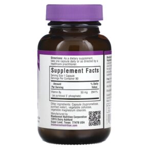 Thực phẩm bổ sung Bluebonnet Nutrition CellularActive P-5-P 50 mg 90 Vegetable Capsules 743715004290