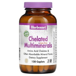 Thực phẩm chức năng Bluebonnet Nutrition Chelated Multiminerals Iron Free 120 Caplets 743715002081