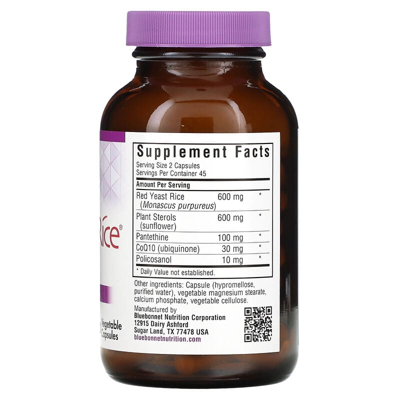 Bluebonnet Nutrition CholesteRice 90 Vegetable Capsules 2 Thực phẩm bổ sung Bluebonnet Nutrition CholesteRice 90 Vegetable Capsules 743715011328