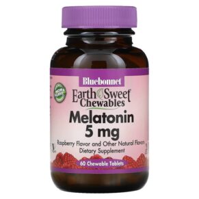 Thực phẩm chức năng Bluebonnet Nutrition Earth Sweet Chewables Melatonin Raspberry 5 mg 60 Chewable Tablets 743715009967
