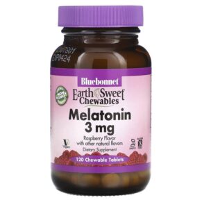 Thực phẩm chức năng Bluebonnet Nutrition EarthSweet Chewables Melatonin Natural Raspberry 3 mg 120 Chewable Tablets 743715009943