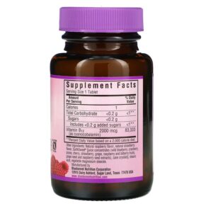 Thực phẩm bổ sung Bluebonnet Nutrition EarthSweet Chewables Vitamin B12 Raspberry 2.000 mcg 90 Chewable Tablets 743715004368