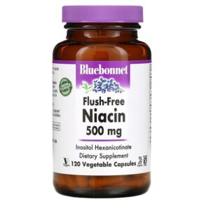 Thực phẩm chức năng Bluebonnet Nutrition Flush-Free Niacin 500 mg 120 Vegetable Capsules 743715004641