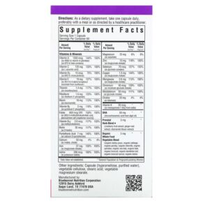 Thực phẩm bổ sung Bluebonnet Nutrition Ladies One Whole Food- Based Multiple Prenatal 60 Vegetable Capsules 743715001718