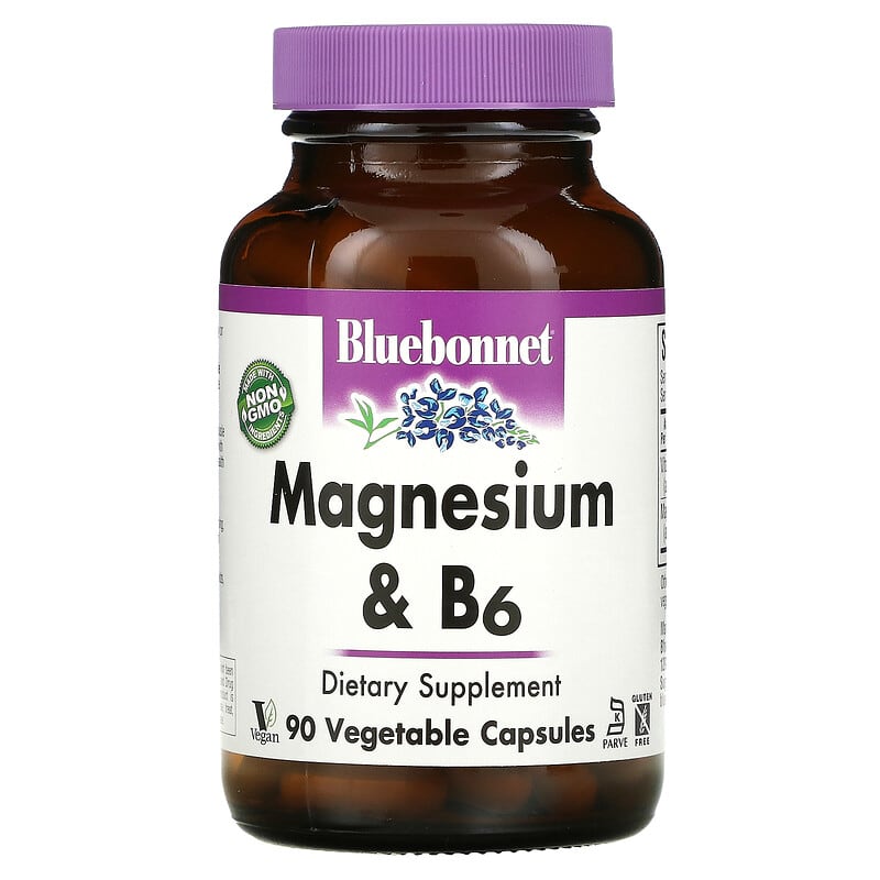 Bluebonnet Nutrition Magnesium & B6 90 Vegetable Capsules 8 Thực phẩm chức năng Bluebonnet Nutrition Magnesium & B6 90 Vegetable Capsules 743715007352