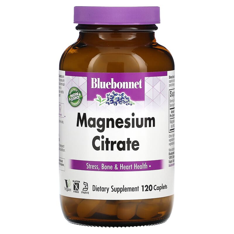 Bluebonnet Nutrition Magnesium Citrate 120 Caplets 8 Thực phẩm chức năng Bluebonnet Nutrition Magnesium Citrate 120 Caplets 743715007314