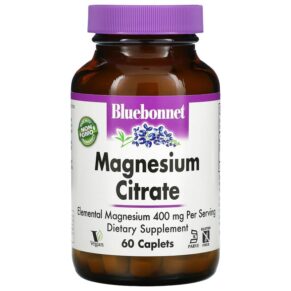 Thực phẩm chức năng Bluebonnet Nutrition Magnesium Citrate 400 mg 60 Caplets 743715007291