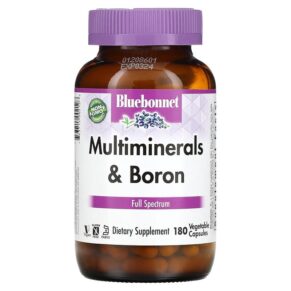 Thực phẩm chức năng Bluebonnet Nutrition Multiminerals & Boron 180 Vegetable Capsules 743715002128