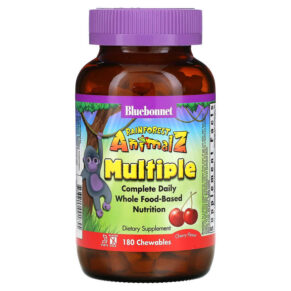 Thực phẩm chức năng Bluebonnet Nutrition Rainforest Animalz Complete Daily Whole Food-Based Nutrition Cherry 180 Chewables 743715001855