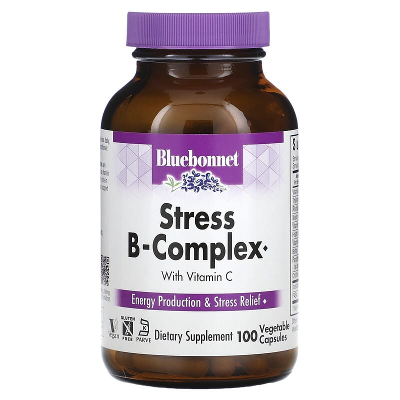 Bluebonnet Nutrition Stress B-Complex 100 Vegetable Capsules 8 Thực phẩm chức năng Bluebonnet Nutrition Stress B-Complex 100 Vegetable Capsules 743715004245