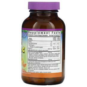 Thực phẩm bổ sung Bluebonnet Nutrition Super Earth Rainforest Animalz Vitamin C Natural Orange Flavor 90 Animal-Shaped Chewables 743715001923