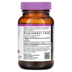 Thực phẩm bổ sung Bluebonnet Nutrition Ubiquinol CellullarActive CoQ10 200 mg 60 Vegetarian Softgels 743715007994