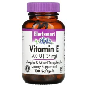Thực phẩm chức năng Bluebonnet Nutrition Vitamin E 200 IU (134 mg) 100 Softgels 743715006126