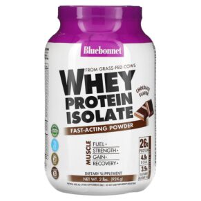 Thực phẩm chức năng Bluebonnet Nutrition Whey Protein Isolate Chocolate 2 lbs (924 g) 743715015692