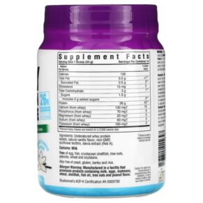 Thực phẩm bổ sung Bluebonnet Nutrition Whey Protein Isolate French Vanilla 1 lb. (462 g) 743715015647