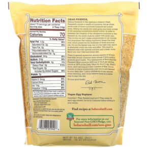 Thực phẩm bổ sung Bob's Red Mill Organic Golden Flaxseed Meal 32 oz (907 g) 039978059406