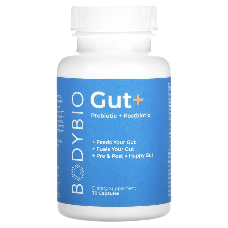 BodyBio Gut+ Prebiotic + Postbiotic 30 Capsules 8 Thực phẩm chức năng BodyBio Gut+ Prebiotic + Postbiotic 30 Capsules 743474705391