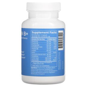 Thực phẩm bổ sung BodyBio Vitamin B+ 90 Non-GMO Capsules 743474898109