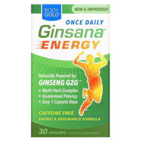 Thực phẩm chức năng BodyGold Ginsana Energy Caffeine Free 30 VegCaps 793190710964
