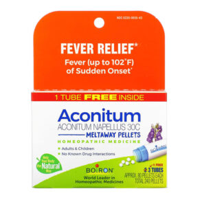 Thực phẩm chức năng Boiron Aconitum Fever Relief Meltaway Pellets 30C 3 Tubes 80 Pellets Each 306969003541