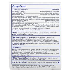 Thực phẩm bổ sung Boiron ColdCalm Cold Relief 60 Quick-Dissolving Tablets 306962607609