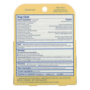 Boiron Kids Chestal Meltaway Pellets Cough & Mucus Relief 2+ Years 2 Tubes Approx. 80 Pellets Each 3 Thực phẩm bổ sung Boiron Kids Chestal Meltaway Pellets Cough & Mucus Relief 2+ Years 2 Tubes Approx. 80 Pellets Each 306969066423