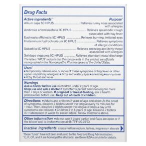 Thực phẩm bổ sung Boiron RhinAllergy Allergy Relief 60 Quick-Dissolving Tablets 306969315040