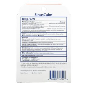 Thực phẩm bổ sung Boiron SinusCalm Sinus Relief 2 Tubes Approx. 80 Quick-Dissolving Pallets Per Tube 306969347423