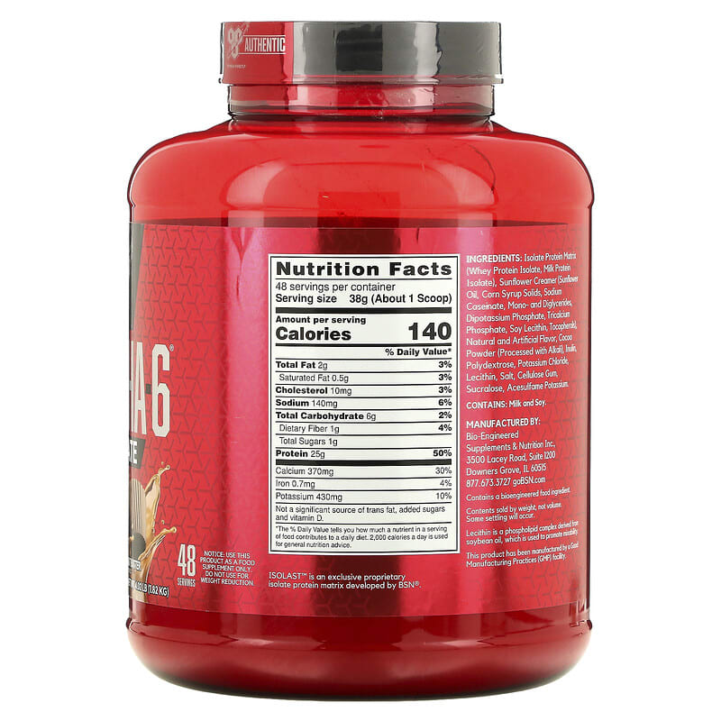 BSN Syntha-6 Isolate Protein Powder Drink Mix Chocolate Peanut Butter 4.02 lb (1.82 kg) 2 Thực phẩm bổ sung BSN Syntha-6 Isolate Protein Powder Drink Mix Chocolate Peanut Butter 4.02 lb (1.82 kg) 834266002719