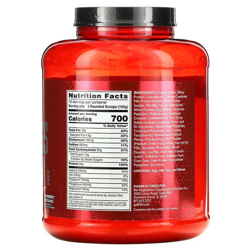 BSN True-Mass Ultra Premium Protein/Carb Matrix Strawberry Milkshake 5.82 lbs (2.64 kg) 2 Thực phẩm bổ sung BSN True-Mass Ultra Premium Protein/Carb Matrix Strawberry Milkshake 5.82 lbs (2.64 kg) 834266006502