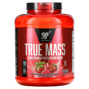 Thực phẩm chức năng BSN True-Mass Ultra Premium Protein/Carb Matrix Strawberry Milkshake 5.82 lbs (2.64 kg) 834266006502