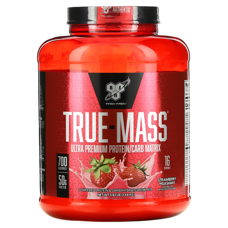 BSN True-Mass Ultra Premium Protein/Carb Matrix Strawberry Milkshake 5.82 lbs (2.64 kg) 8 Thực phẩm chức năng BSN True-Mass Ultra Premium Protein/Carb Matrix Strawberry Milkshake 5.82 lbs (2.64 kg) 834266006502