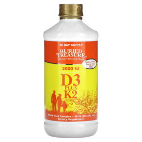 Thực phẩm chức năng Buried Treasure Liquid Nutrients D3 Plus K2 2.000 IU 16 fl oz (473 ml) 016055500044