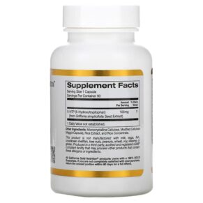 California Gold Nutrition 5-HTP Mood Support Griffonia Simplicifolia Extract from Switzerland 100 mg 90 Veggie Capsules 3 Thực phẩm bổ sung California Gold Nutrition 5-HTP Mood Support Griffonia Simplicifolia Extract from Switzerland 100 mg 90 Veggie Capsules 898220011735
