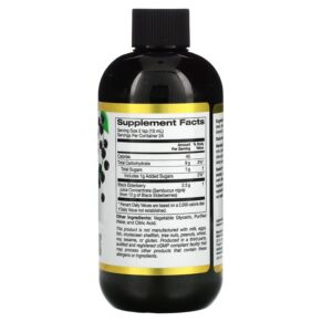 Thực phẩm bổ sung California Gold Nutrition Adult Sambucus Elderberry 8 fl oz (240 ml) 898220013708