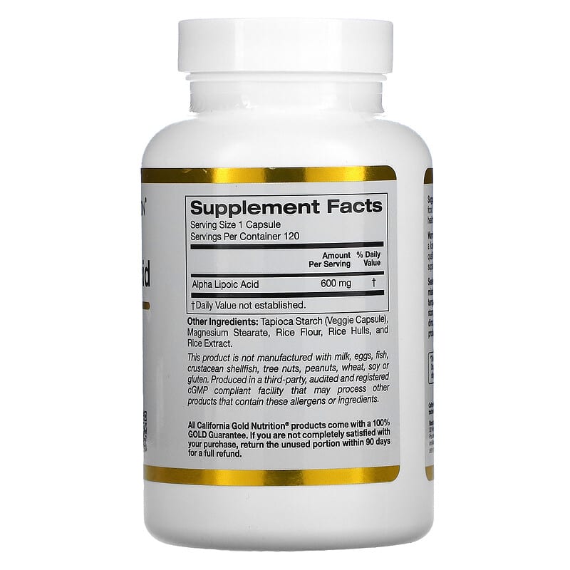California Gold Nutrition Alpha Lipoic Acid 600 mg 120 Veggie Capsules 2 Thực phẩm bổ sung California Gold Nutrition Alpha Lipoic Acid 600 mg 120 Veggie Capsules 898220013647