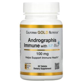 Thực phẩm chức năng California Gold Nutrition Andrographis Immune with AP-BIO 100 mg 30 Tablets 898220020300