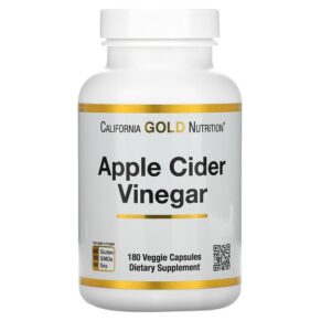 Thực phẩm chức năng California Gold Nutrition Apple Cider Vinegar 180 Veggie Capsules 898220019069