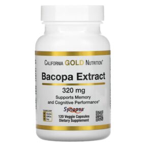 Thực phẩm chức năng California Gold Nutrition Bacopa Extract 320 mg 120 Veggie Capsules 898220020638