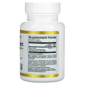 Thực phẩm bổ sung California Gold Nutrition Bacopa Extract 320 mg 30 Veggie Capsules 898220020621