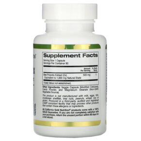 Thực phẩm bổ sung California Gold Nutrition Bee Propolis 2X Concentrated Extract 500 mg 90 Veggie Caps 898220009459