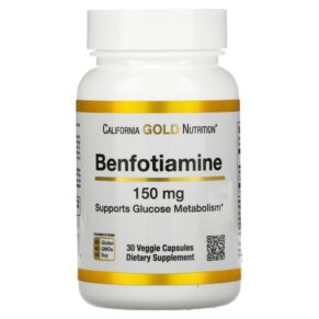 Thực phẩm chức năng California Gold Nutrition Benfotiamine 150 mg 30 Veggie Capsules 898220020249