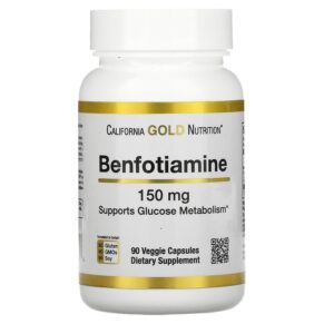 Thực phẩm chức năng California Gold Nutrition Benfotiamine 150 mg 90 Veggie Capsules 898220020256