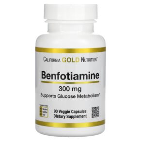Thực phẩm chức năng California Gold Nutrition Benfotiamine 300 mg 90 Veggie Capsules 898220020232