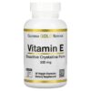 Thực phẩm chức năng California Gold Nutrition Bioactive Vitamin E 335 mg (500 IU) 90 Veggie Capsules 898220019663