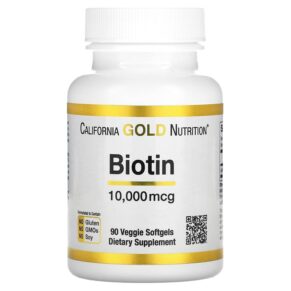 Thực phẩm chức năng California Gold Nutrition Biotin 10.000 mcg 90 Softgels 898220011704
