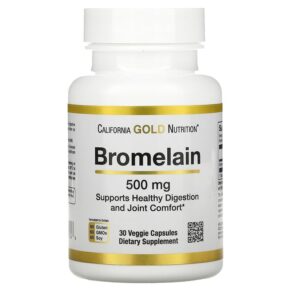 Thực phẩm chức năng California Gold Nutrition Bromelain 500 mg 30 Veggie Capsules 898220021048
