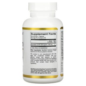 Thực phẩm bổ sung California Gold Nutrition Bromelain 500 mg 90 Veggie Capsules 898220021055
