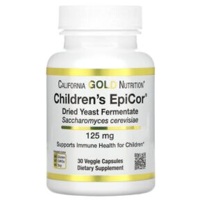 Thực phẩm chức năng California Gold Nutrition Children's Epicor 125 mg 30 Veggie Capsules 898220015702